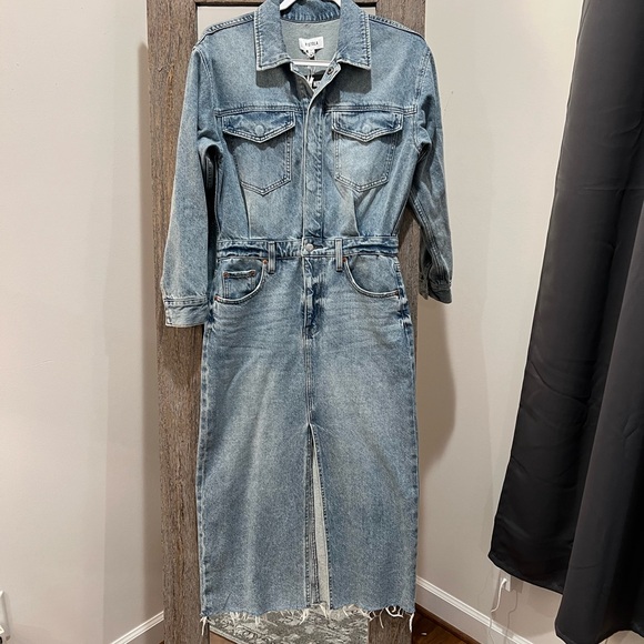 Pistola Amira Denim Dress with Front Slit - Picture 4 of 10